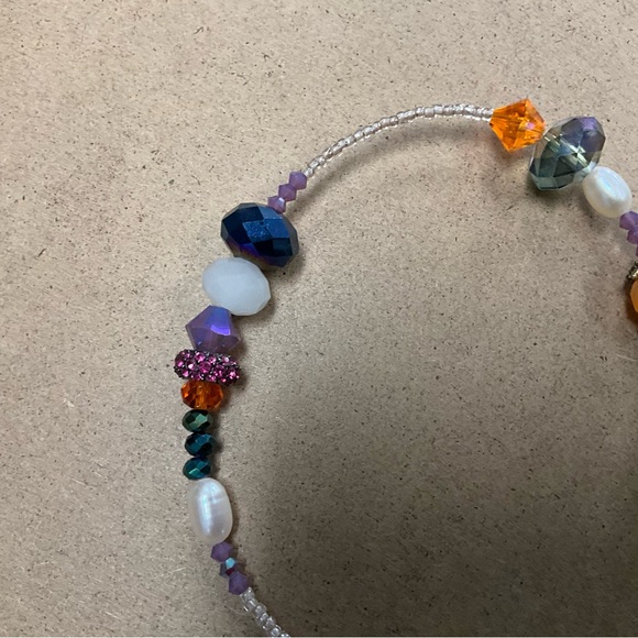 Amy Leiner Ankle Bracelet with Swarovski Crystals & Fresh Pearls Anklet - Picture 6 of 6